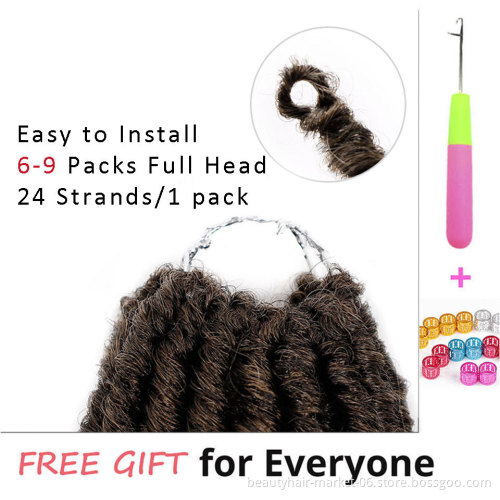 Cheap Price Wholesale soft dread new wave ombre synthetic crochet braids hair extensions curly sister goddess faux locs